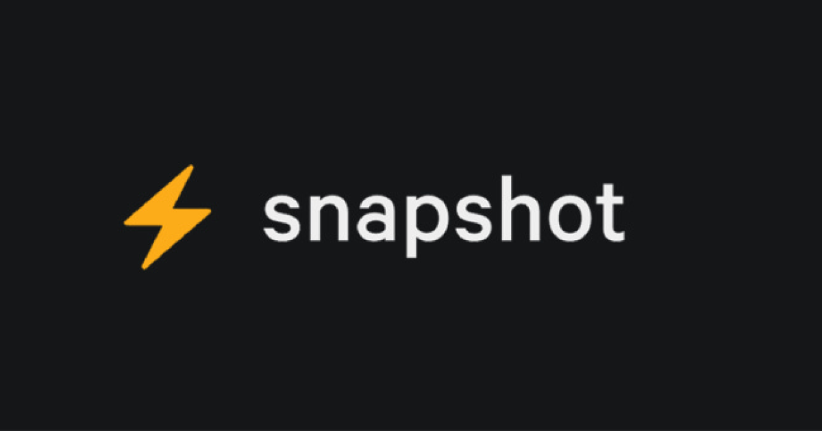 Snapshot application banner showing the main interface